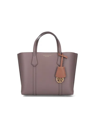 Tory Burch Small Tote Bag "perry" In Taupe