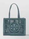 Tory Burch Small Tote With Hand-crocheted Woven Design