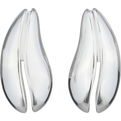 Tory Burch Small Wave Earrings In Metallic