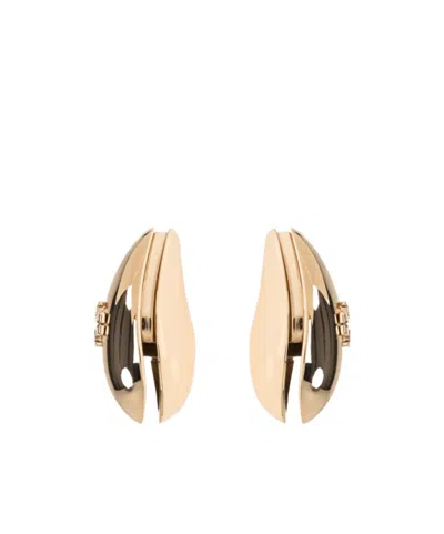 Tory Burch Small Wave Earrings In Green