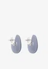 Tory Burch Small Wave Stud Earrings In Blue