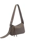 Tory Burch Small Zip-fastening Leather Shoulder Bag In Brown