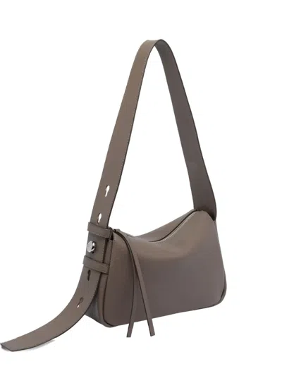 Tory Burch Small Zip-fastening Leather Shoulder Bag In Brown