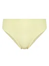 Tory Burch Smocked Bikini Bottom In Yellow