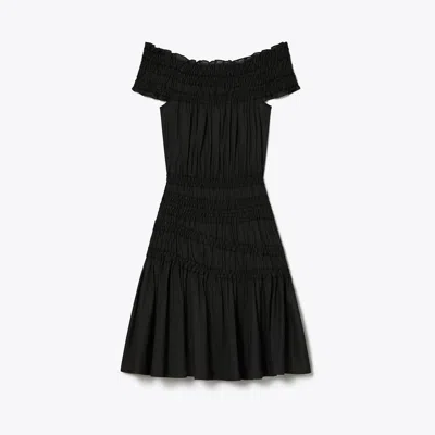 TORY BURCH SMOCKED COTTON DRESS