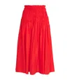 Tory Burch Smocked Midi Skirt