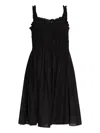 Tory Burch Sleeveless Rushed Mini Dress In Black