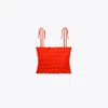 Tory Burch Smocked Viscose Top