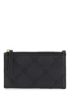 Tory Burch Smooth Leather Card Holder In Black