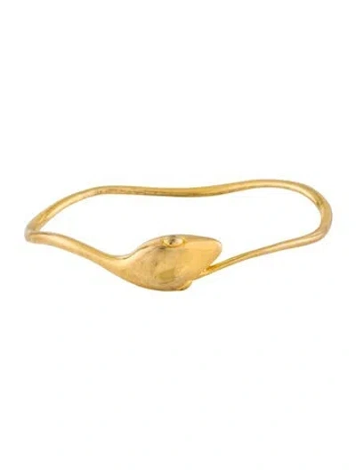 Pre-owned Tory Burch Snake Bangle Bracelet, 7.5" In Multi