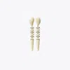 Tory Burch Snake Earring In Ivory/crystal