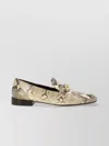 Tory Burch Jessa Python Print Leather Loafers
