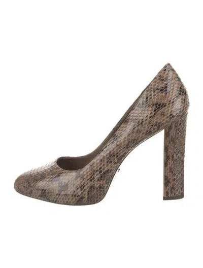 Pre-owned Tory Burch Snakeskin Animal Print Pumps