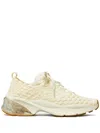 Tory Burch Good Luck Woven Trainer Sneakers In Beige