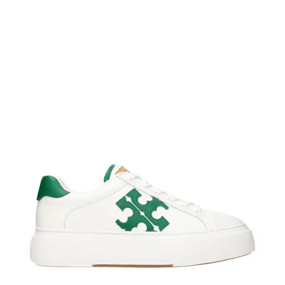 Tory Burch Sneakers For Women White/green Leather