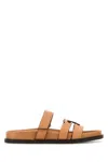 Tory Burch Ines Sport Leather Slide Sandals In Orange