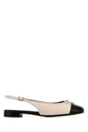 Tory Burch Ballerine Cap-toe In Pelle Avorio Donna In White