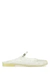 Tory Burch Mellow Jelly Mary Jane Ballerina Mules In White