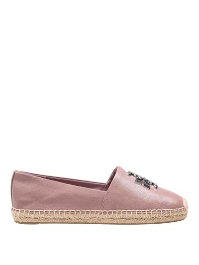 Tory Burch Soft Leather Espadrilles In Pink