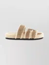 Tory Burch Soft Lined Open Toe Flat Sandals In Brown