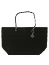 Tory Burch Soft-texured Chain Tote With Embossed Detailing In Black