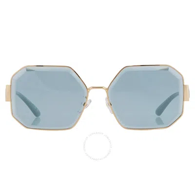 Tory Burch Solid Azure Geometric Ladies Sunglasses Ty6094 334780 60 In Blue