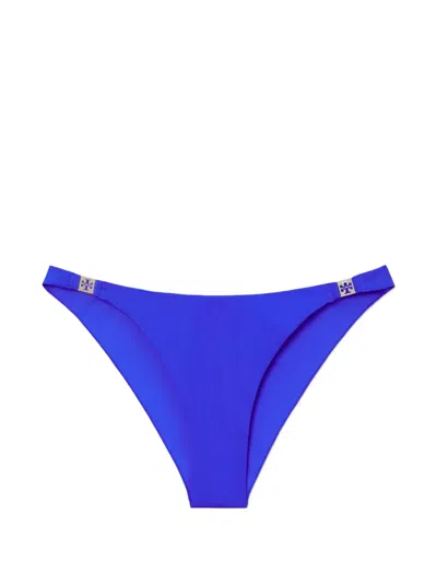 Tory Burch Solid Bikini Bottoms In Blue