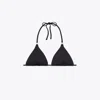 Tory Burch Solid Bikini Top In Black
