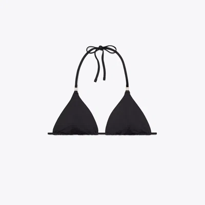 Tory Burch Solid Bikini Top In Black