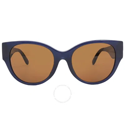 Tory Burch Solid Brown Cat Eye Ladies Sunglasses Ty7182u 165673 54 In Blue