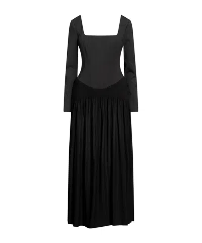Tory Burch Solid Color Flare Dress In Black