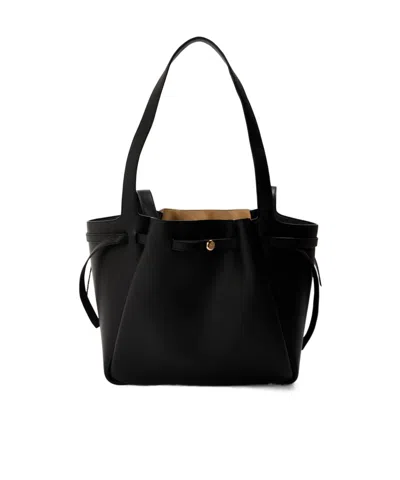 Tory Burch Solid Color Handbag In Black