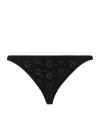 Tory Burch Solid Color Stretch Bikini Bottoms In Black