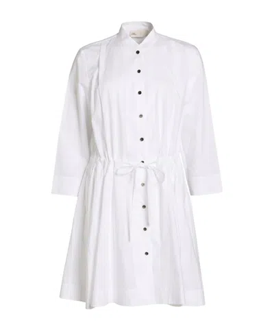 Tory Burch Solidcolor Longsleeve Shirtdress In White
