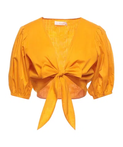 Tory Burch Solid-color Shirt In Orange