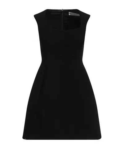 Tory Burch Solid-color Sleeveless Lantern Dress In Black