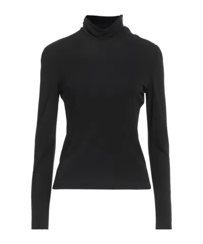 Tory Burch Solidcolor Turtleneck Longsleeve Tshirt In Black