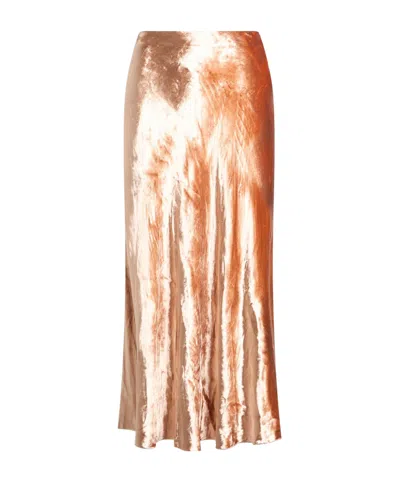 Tory Burch Solidcolor Velvet Aline Skirt In Multi