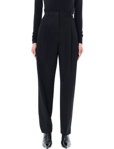 Tory Burch High-waisted Tapered Trousers In Black