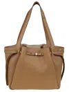 Tory Burch Sophisticated Cow Leather Shopper Bag In Brown