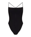 Tory Burch Spaghetti Strap One-piece Swimsuit In Black