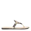 Tory Burch Miller Logo Sandals In Gold
