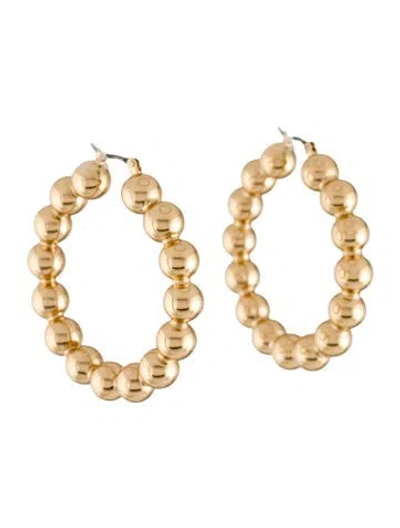 Pre-owned Tory Burch Sphere Hoop Earring In Multi