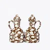 Tory Burch Spongeware Oil & Vinegar Set In Brown