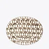 Tory Burch Spongeware Oval Serving Platter In Brown