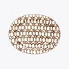 Tory Burch Spongeware Oval Serving Platter In Brown/smoke