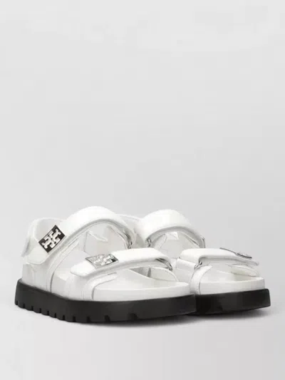 Tory Burch Sport Sandal Calfskin Open Toe Platform In White