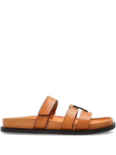 TORY BURCH TORY BURCH SPORT SLIDE LEATHER SANDALS
