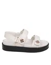 Tory Burch Sporty Leather Sandal In White