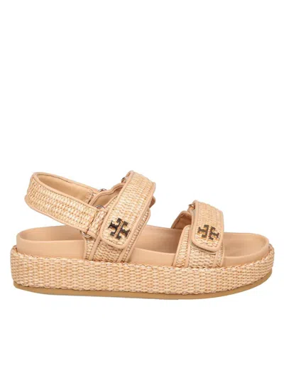 Tory Burch Sporty Raffia Sandal In Beige